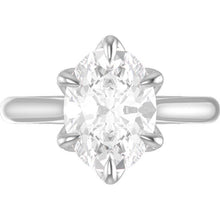 Load image into Gallery viewer, 50% DEPOSIT FOR C: Custom order in 14k white gold with 3.07ct oval lab grown diamond