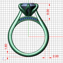 Load image into Gallery viewer, 50% DEPOSIT FOR C: Custom order in 14k white gold with 3.07ct oval lab grown diamond