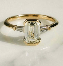 Load image into Gallery viewer, BALANCE FOR CUSTOM ORDER: Custom built lab grown diamond ring in 14k yellow gold