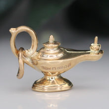 Load image into Gallery viewer, Estate Vintage genie lamp charm/pendant in yellow gold