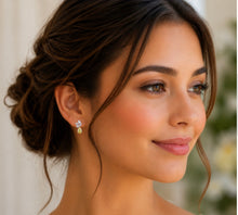Load image into Gallery viewer, SPECIAL!  Lab grown pear shaped dramatic 5ctw Diamond drops in 14k yellow and white gold