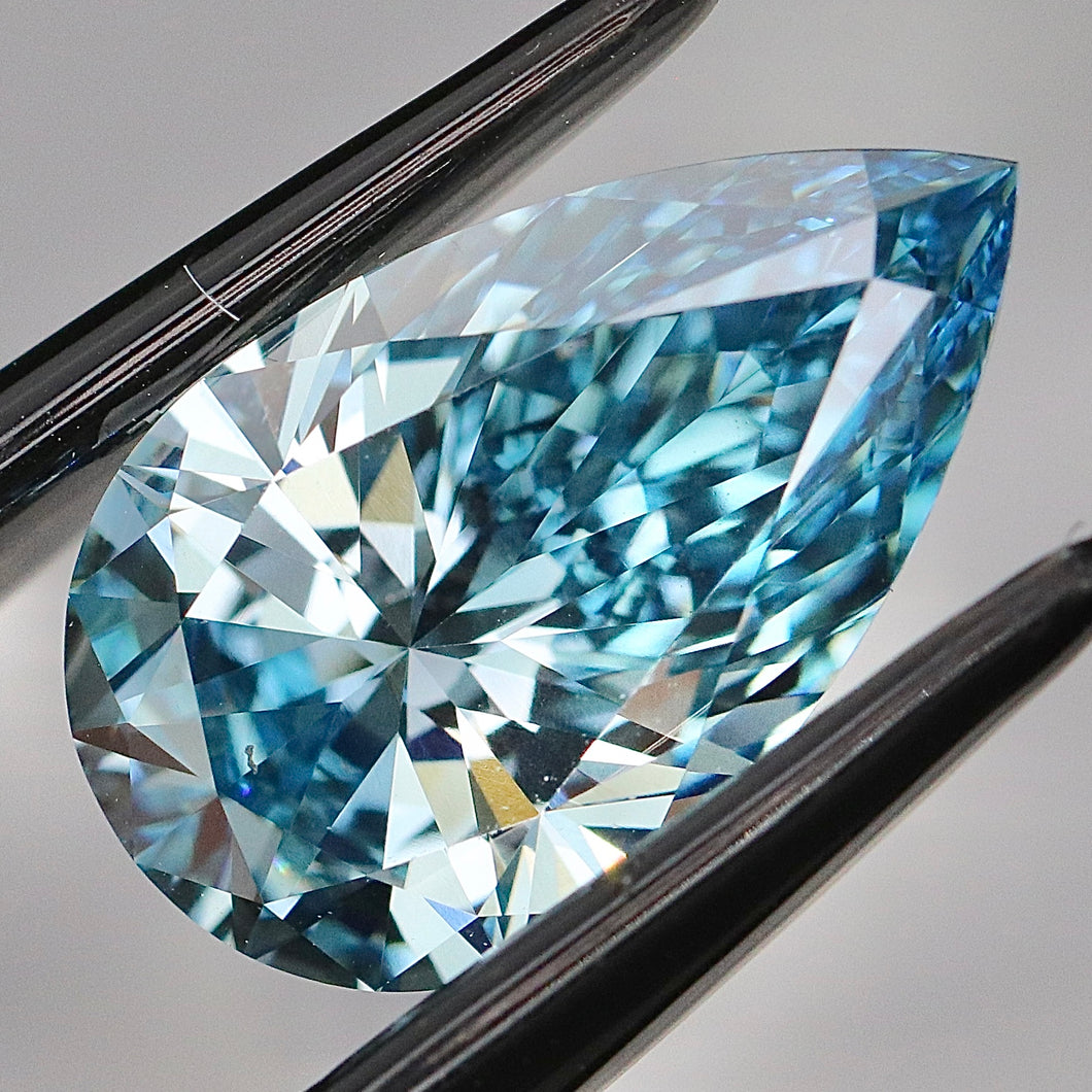 4.07ct pear shape loose lab grown diamond FVB/VS1 with IGI report