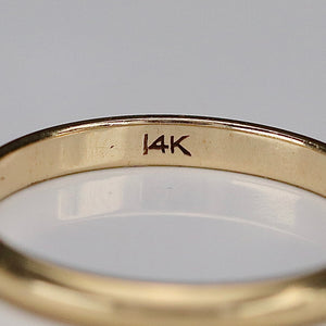 Estate Vintage 14k yellow gold 2.18mm classic plain band