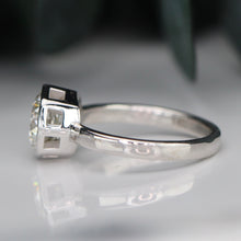 Load image into Gallery viewer, 2.11ct octagonal cut lab grown diamond ring in 14k white gold