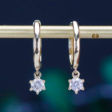 Load image into Gallery viewer, SPECIAL!  Natural Diamond huggies in 14k yellow gold