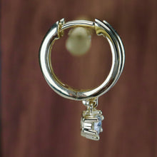 Load image into Gallery viewer, SPECIAL!  Natural Diamond huggies in 14k yellow gold
