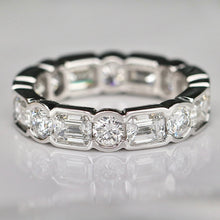 Load image into Gallery viewer, Lab grown 4ctw diamond eternity band ring in 14k white gold