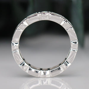 Lab grown 4ctw diamond eternity band ring in 14k white gold