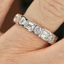 Load image into Gallery viewer, Lab grown 4ctw diamond eternity band ring in 14k white gold