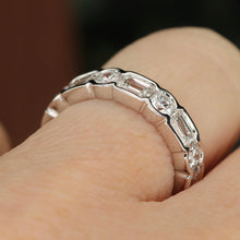 Load image into Gallery viewer, Lab grown 4ctw diamond eternity band ring in 14k white gold