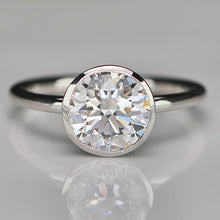 Load image into Gallery viewer, 2.10ct E/VVS2 Ideal cut lab grown diamond ring in 14k white gold