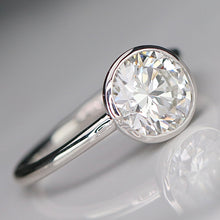 Load image into Gallery viewer, 2.10ct E/VVS2 Ideal cut lab grown diamond ring in 14k white gold