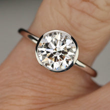 Load image into Gallery viewer, 2.10ct E/VVS2 Ideal cut lab grown diamond ring in 14k white gold