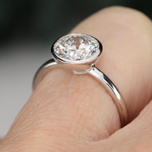 Load image into Gallery viewer, 2.10ct E/VVS2 Ideal cut lab grown diamond ring in 14k white gold