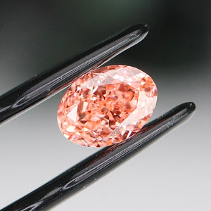 1.48ct oval shaped loose lab grown diamond Fancy Pink/VS1