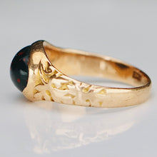 Load image into Gallery viewer, Estate Victorian Antique bloodstone pinky ring in yellow gold