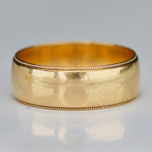 Load image into Gallery viewer, Estate vintage wide band in yellow gold