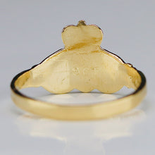 Load image into Gallery viewer, Estate Classic claddagh pinky ring from Ireland in yellow gold