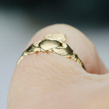 Load image into Gallery viewer, Estate Classic claddagh pinky ring from Ireland in yellow gold