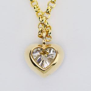 4.01ct heart shaped lab grown diamond E/VS2 necklace in 14k