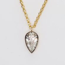 Load image into Gallery viewer, 4.35ct pear cut lab grown diamond F/VS1 necklace in 14k