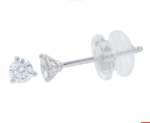Load image into Gallery viewer, SPECIAL!  Lab grown dainty .25ctw Diamond studs in 14k white gold