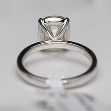 Load image into Gallery viewer, 3.12ct antique cushion cut lab grown diamond ring in 14k white gold