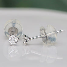 Load image into Gallery viewer, SPECIAL!  Lab grown dainty .25ctw Diamond studs in 14k white gold