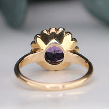 Load image into Gallery viewer, Estate Vintage amethyst and pearl ring in 14k yellow gold