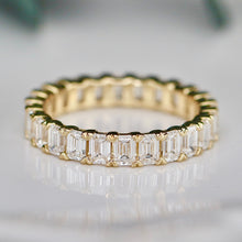 Load image into Gallery viewer, Lab grown 3ctw diamond eternity band ring in 14k yellow gold