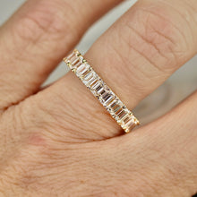 Load image into Gallery viewer, Lab grown 3ctw diamond eternity band ring in 14k yellow gold