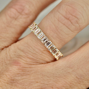 Lab grown 3ctw diamond eternity band ring in 14k yellow gold