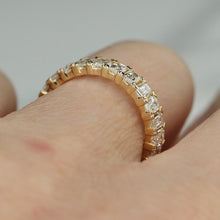 Load image into Gallery viewer, Lab grown 3ctw diamond eternity band ring in 14k yellow gold