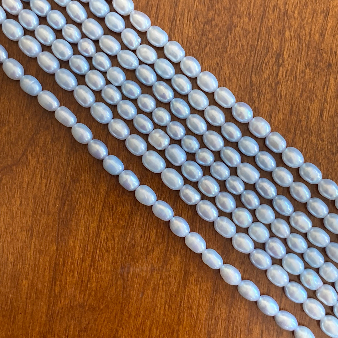 Freshwater pearl strand for stringing - baby blue