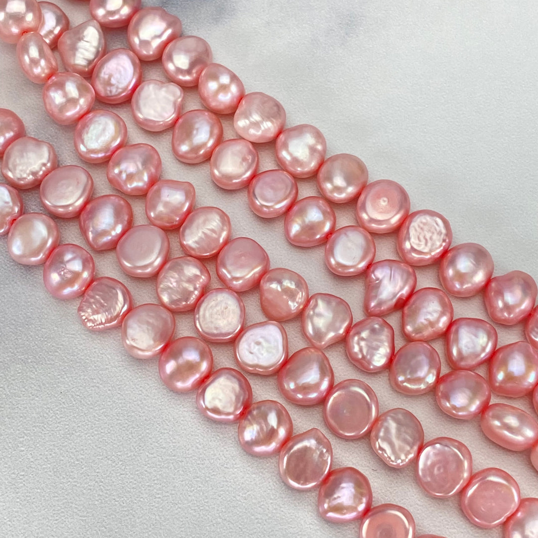Freshwater baroque pearl strand for stringing - pastel pink