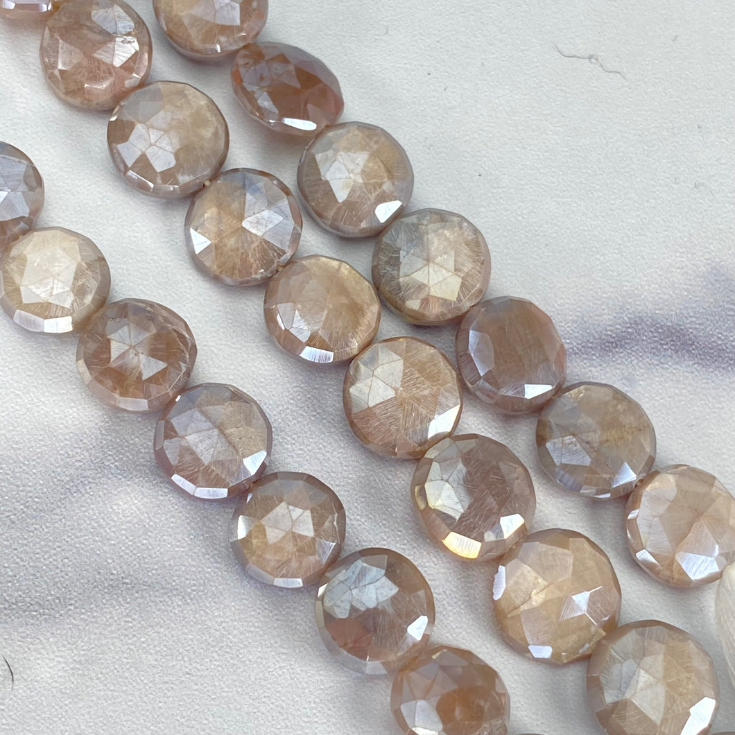Grey moonstone bead strand