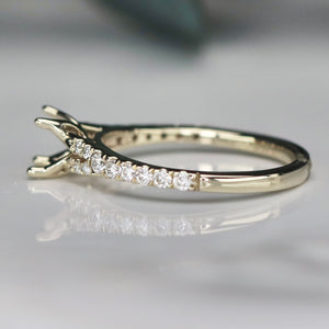 RETIREMENT SALE: Lab Grown diamond semi mount in 18k white gold