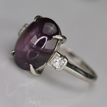 Load image into Gallery viewer, Vintage Estate Star ruby and diamond ring in platinum