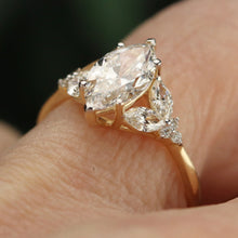 Load image into Gallery viewer, Lab grown 2ctw diamond marquise ring in 14k yellow gold