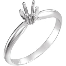 Load image into Gallery viewer, SPECIAL ORDER:  Diamond band and solitaire setting for diamond in 14k white gold