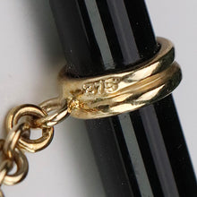 Load image into Gallery viewer, Estate vintage onyx &amp; hematite cufflinks in yellow gold