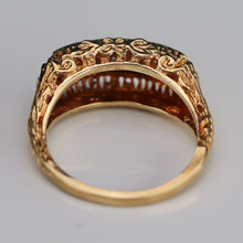 Load image into Gallery viewer, 40% OFF!  Vintage diamond filigree ring in yellow and white gold