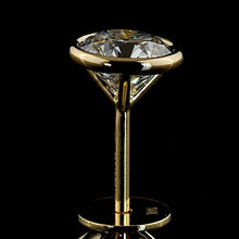 Load image into Gallery viewer, Lab grown 1.50ctw E-F/VS martini bezel set Diamond studs in 14k yellow gold
