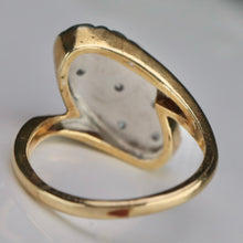 Load image into Gallery viewer, Vintage princess style diamond ring in 14k yellow and white gold
