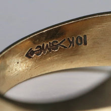 Load image into Gallery viewer, Estate Vintage hematite intaglio ring in yellow gold