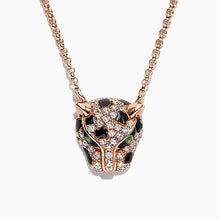 Load image into Gallery viewer, SPECIAL!  EFFY mini panther necklace with diamonds in 14k rose gold