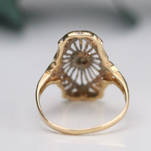 Load image into Gallery viewer, 33% OFF! Vintage diamond plaque ring in 14k yellow gold