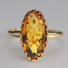 Load image into Gallery viewer, 40% OFF!  Vintage orange oval paste ring in yellow gold
