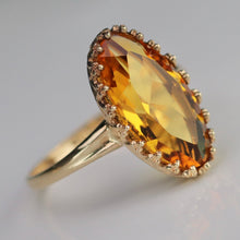 Load image into Gallery viewer, 40% OFF!  Vintage orange oval paste ring in yellow gold