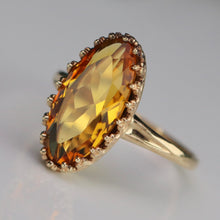 Load image into Gallery viewer, 40% OFF!  Vintage orange oval paste ring in yellow gold
